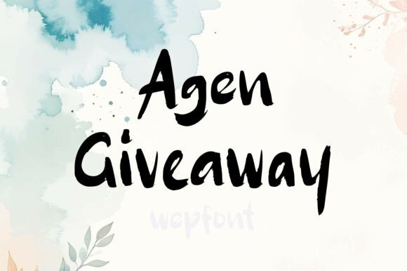 Agen Giveaway: A Handcrafted Brush Font for Branding