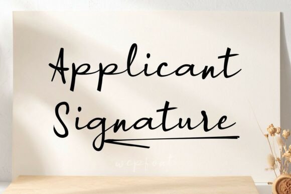 Applicant Signature: The Handwritten Font for a Polished Brand Identity