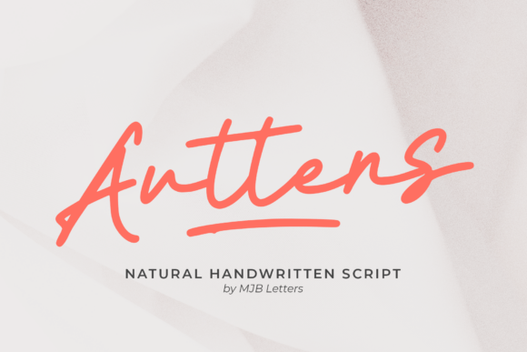 Auttens: A Handwritten Script Font for Personal, Professional Craft Projects