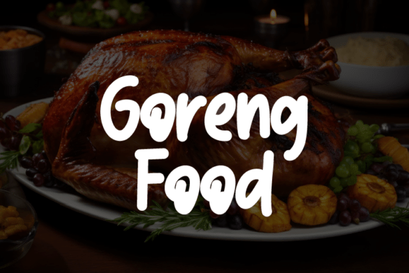 Goreng Food: A Playful Script Font for Digital Cuisine