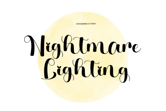 Nightmare Lighting: A Graceful Script Font for Crafters and Creators