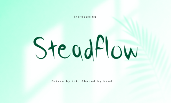 Steadflow Font: A Brush-Script Typeface for Soulful Editorial Design