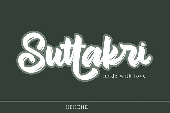 Suttakri: A Handwritten Script Font for Brands with Heart