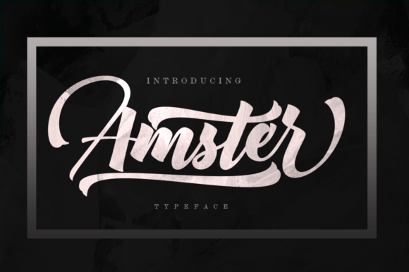 The Amster Font: A Bold Brush Script for Beautiful Crafts